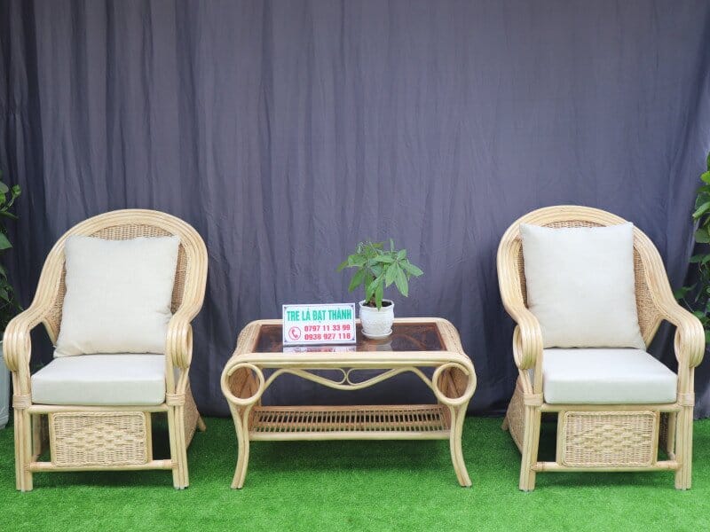 Bộ Bàn Ghế Mây Uống Trà - BBGMUT009